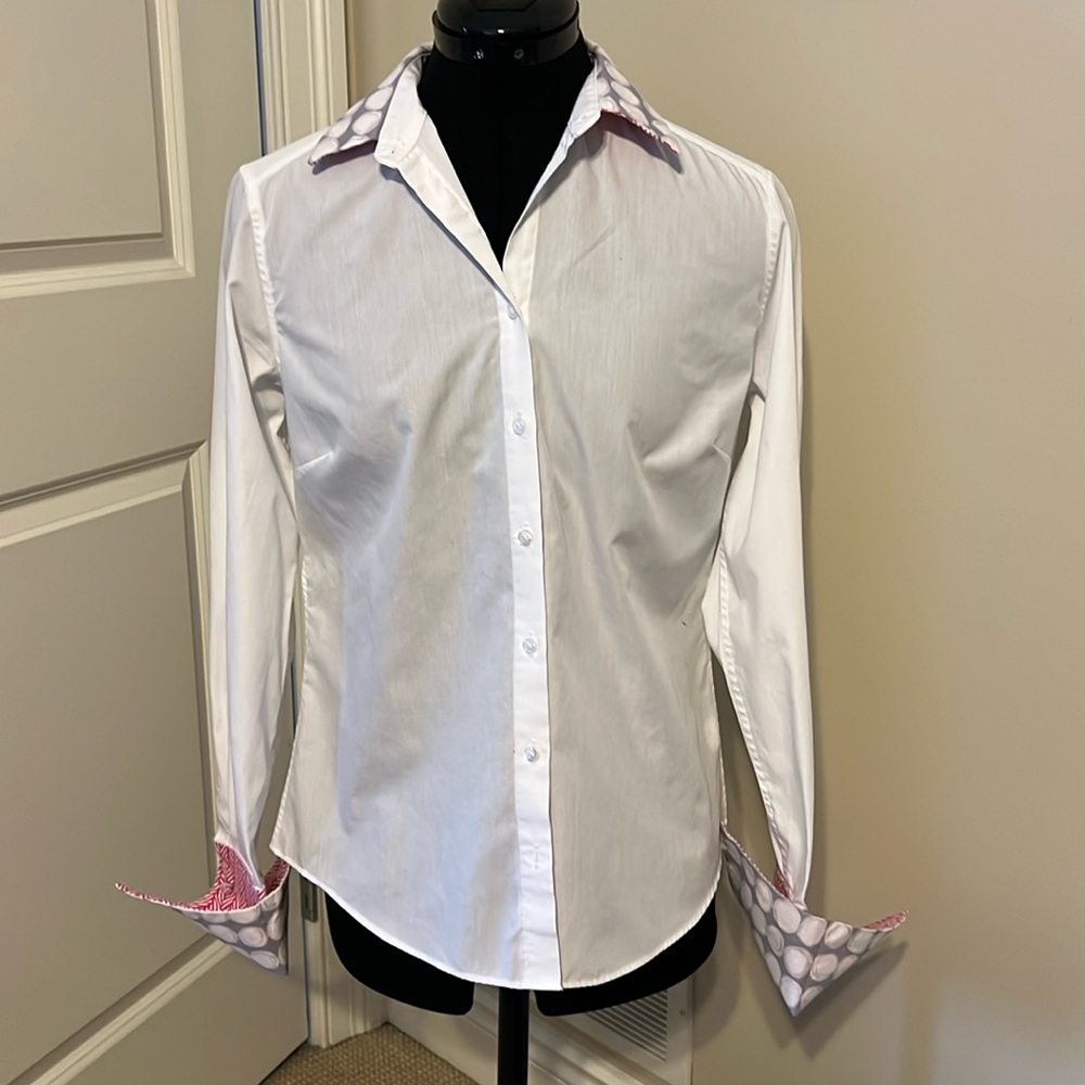 PEARLY VINE French Cuff Shirt Blouse